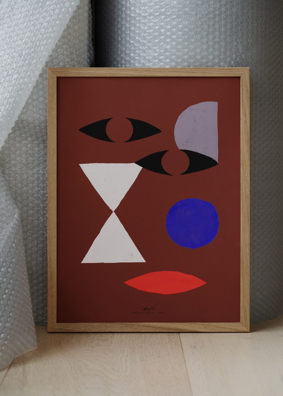 The Poster Club Abstract Face Poster 30x40 cm Gesicht Braun