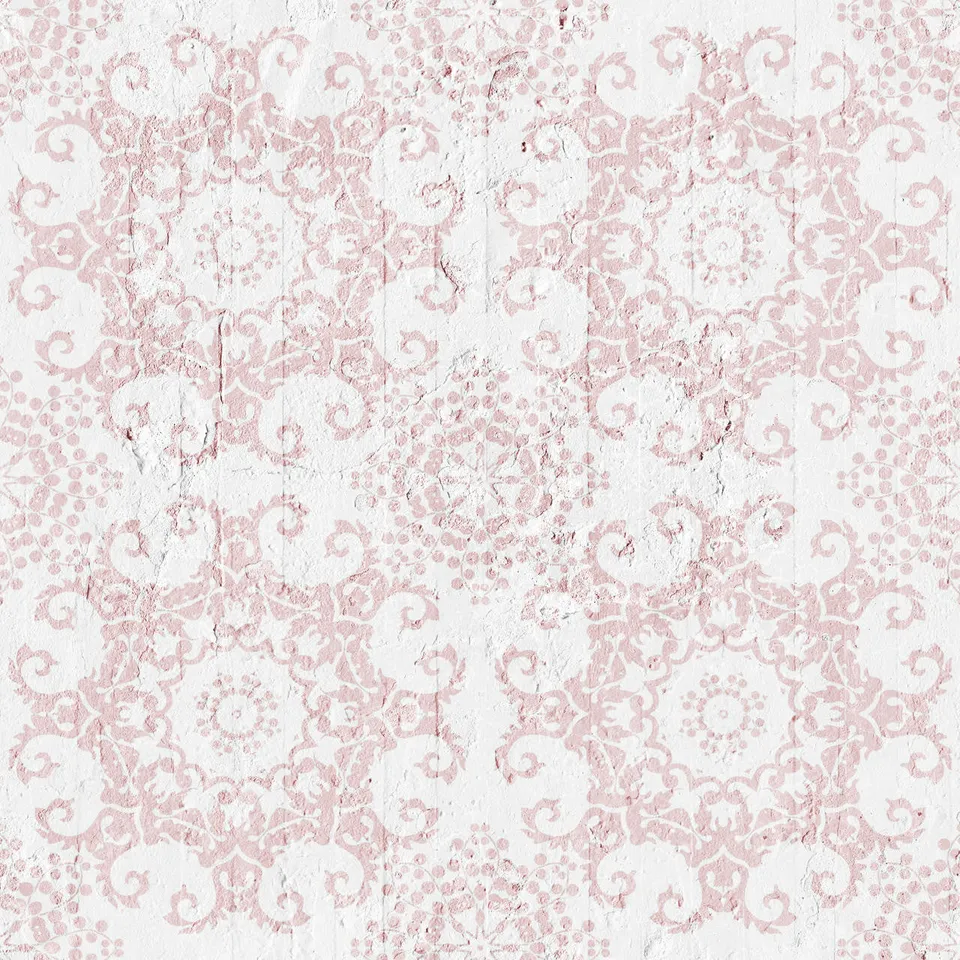 Mineheart Wallpaper Pink Geometric Damask Tapete Rosa Rolle Geometrisch
