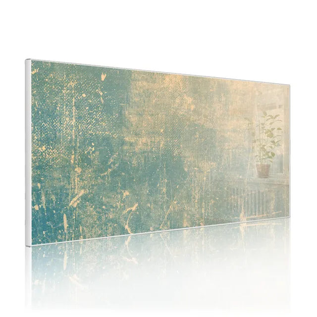 Banjado Magnettafel Patina Grün Metall 78x37 cm Weiß