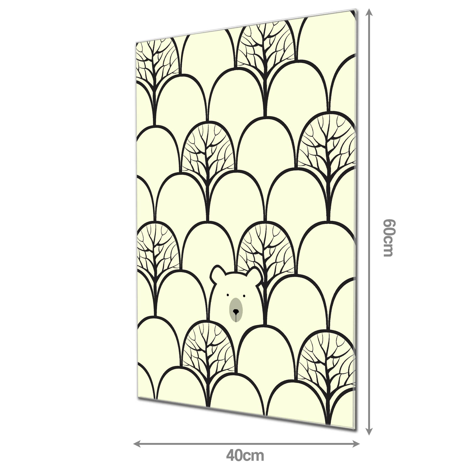 Banjado Magnettafel Waldbeeren Glasmagnettafel 40x60 cm Muster