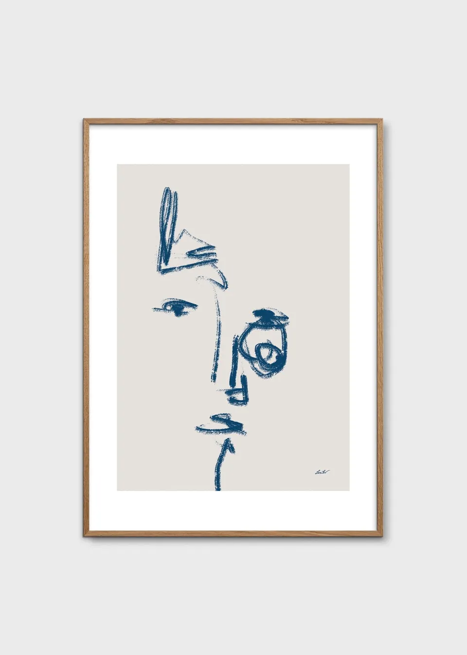 The Poster Club Tres de Cinco Poster 30x40 cm Blau