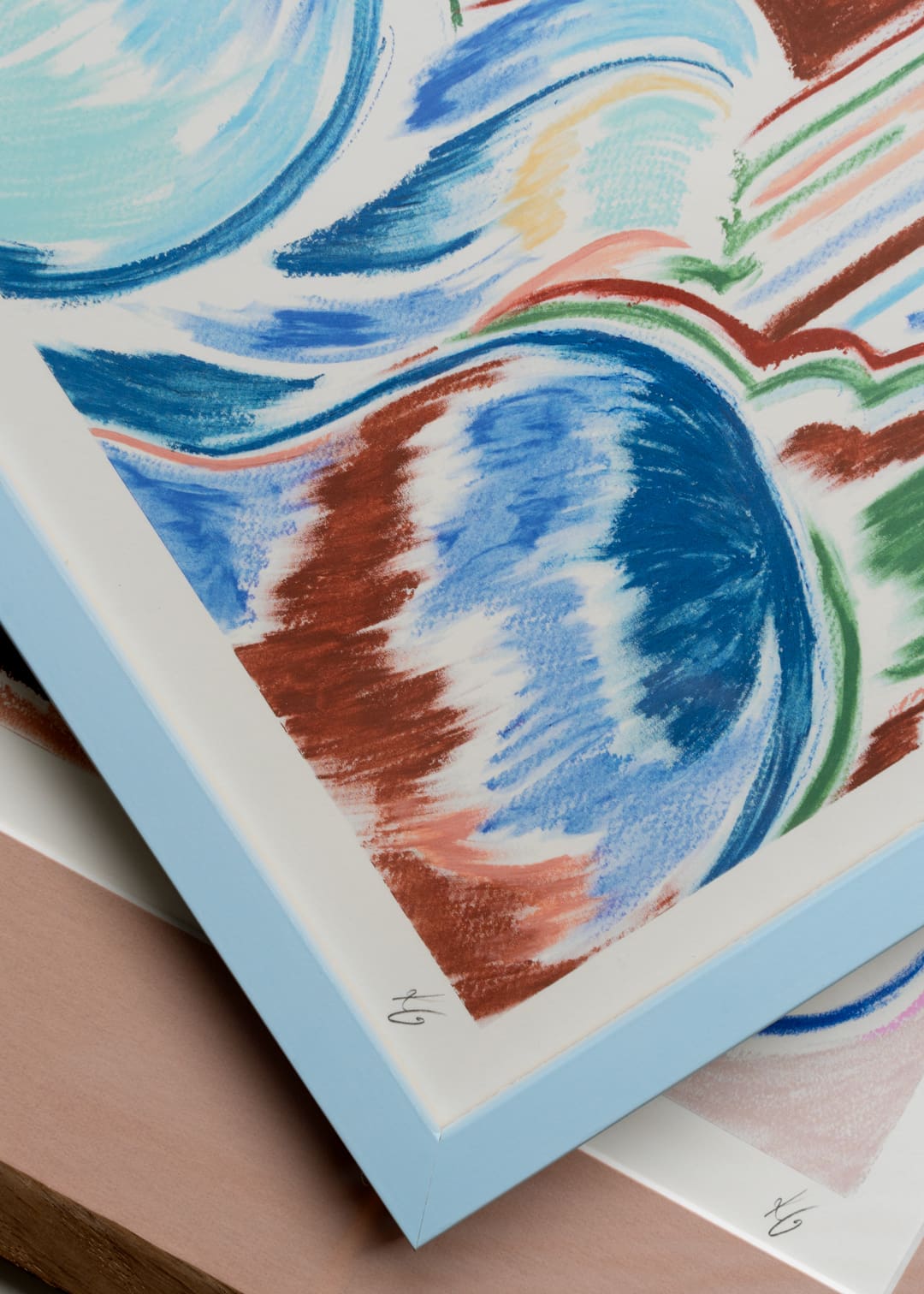 The Poster Club Art Prints Ved vandet Poster A4 blau
