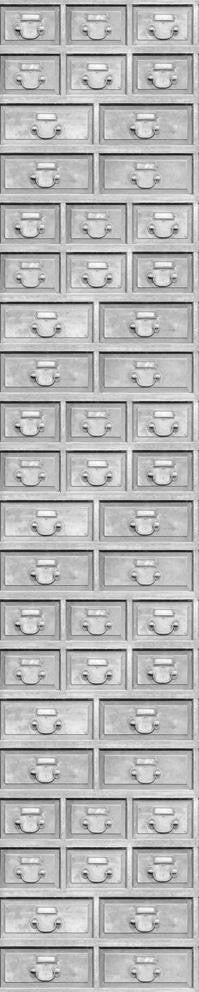 Mineheart Almost White Industrial Drawers Tapete weiß