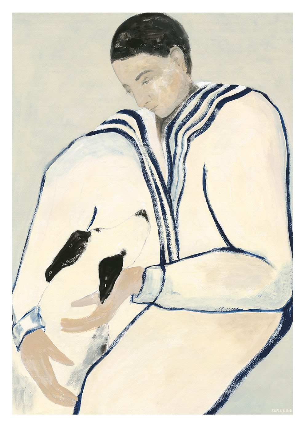 The Poster Club Art Prints Man and Dog Poster 30x40 cm Tiermotiv