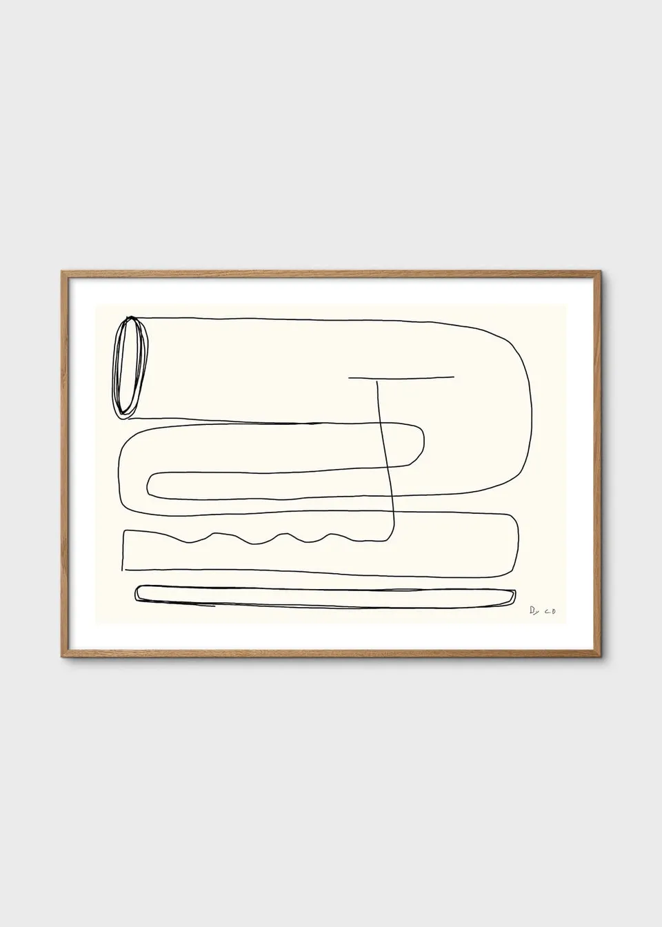 The Poster Club Art Prints Between Lines 01 Poster 30x40 beige