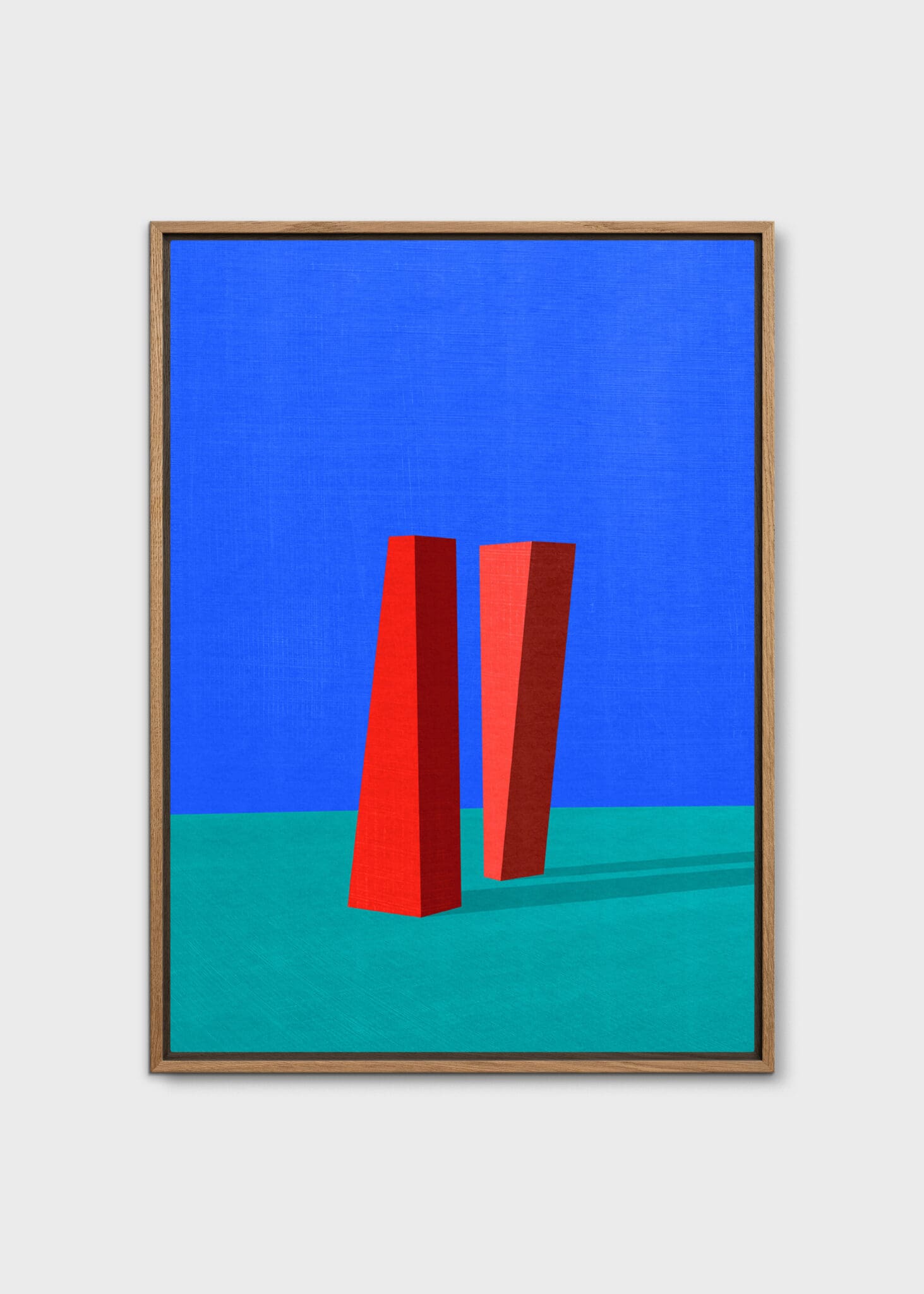 The Poster Club Art Prints A Pair Canvas 30x40 cm blau gerahmt