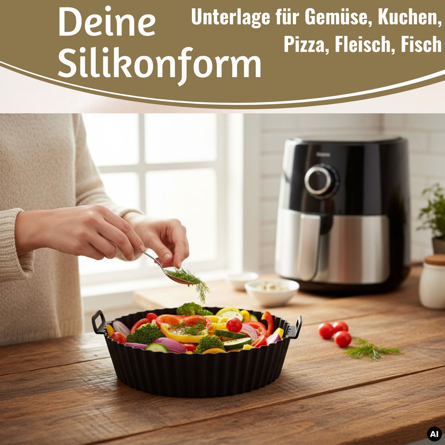 LS-LebenStil Küche & Haushalt Silikonform Rund 20cm 2er Set