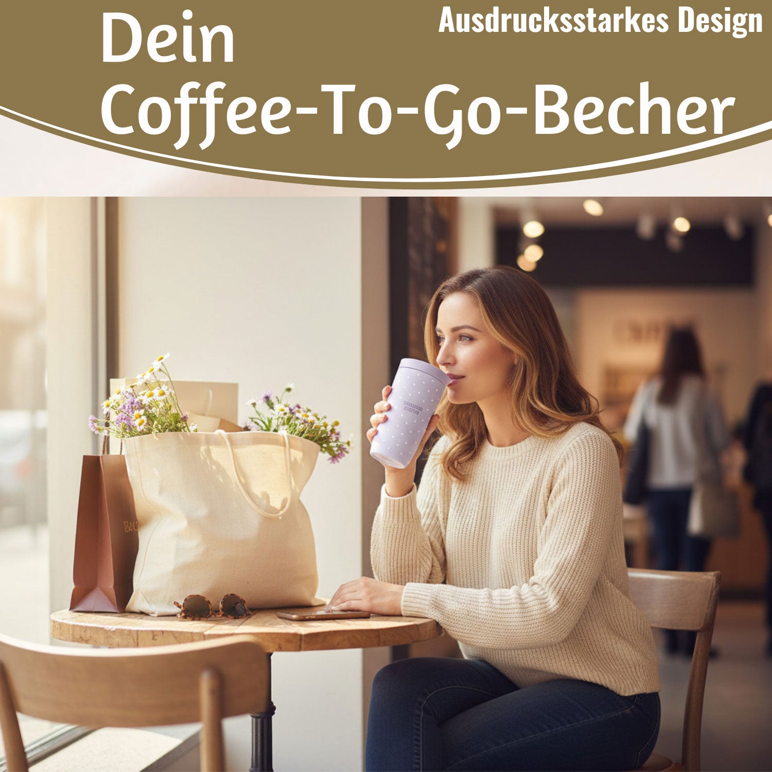 LS-LebenStil Thermobecher Lieblingsbecher 350ml Edelstahl lila