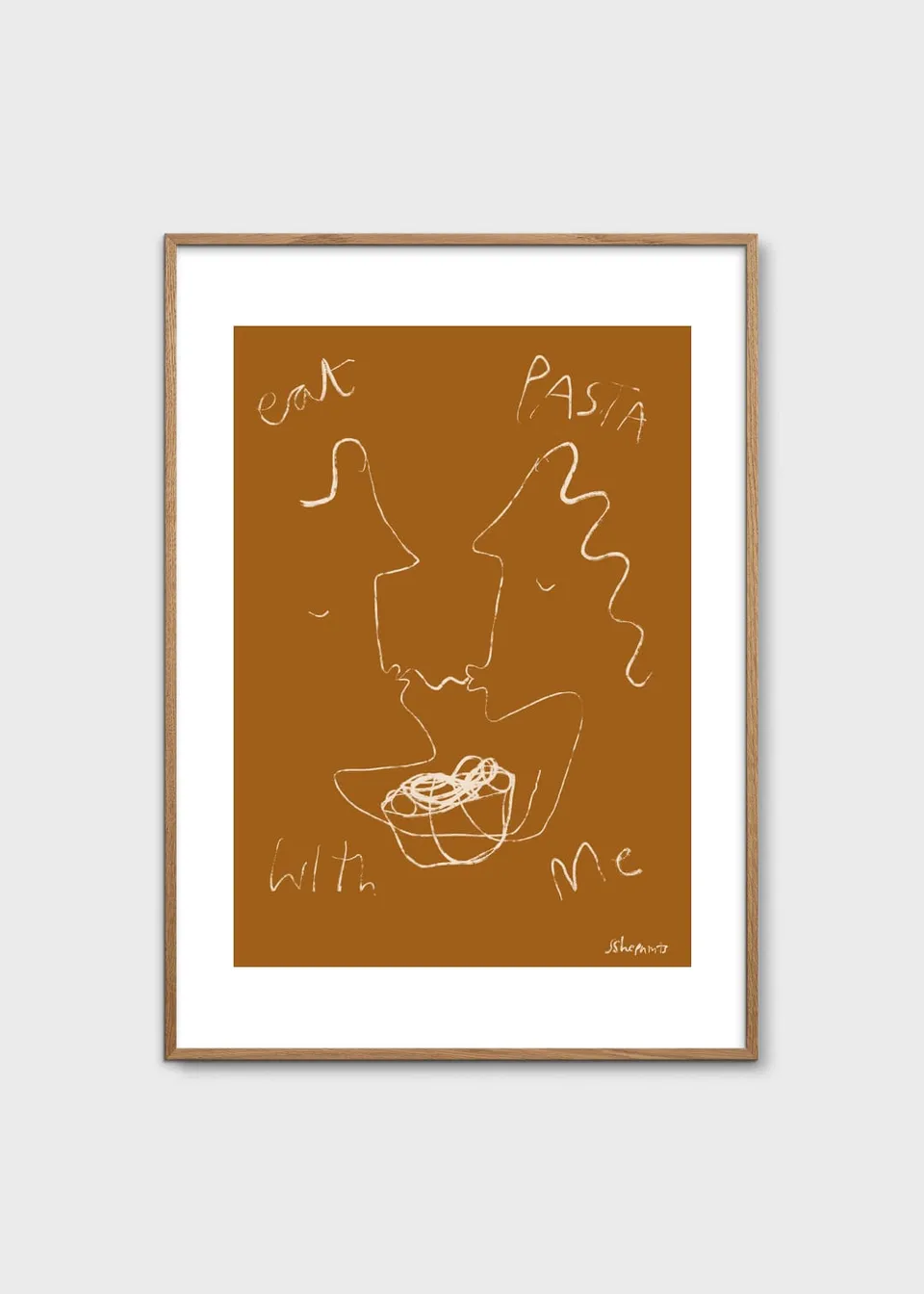 The Poster Club Eat Pasta Poster 30x40 cm braun