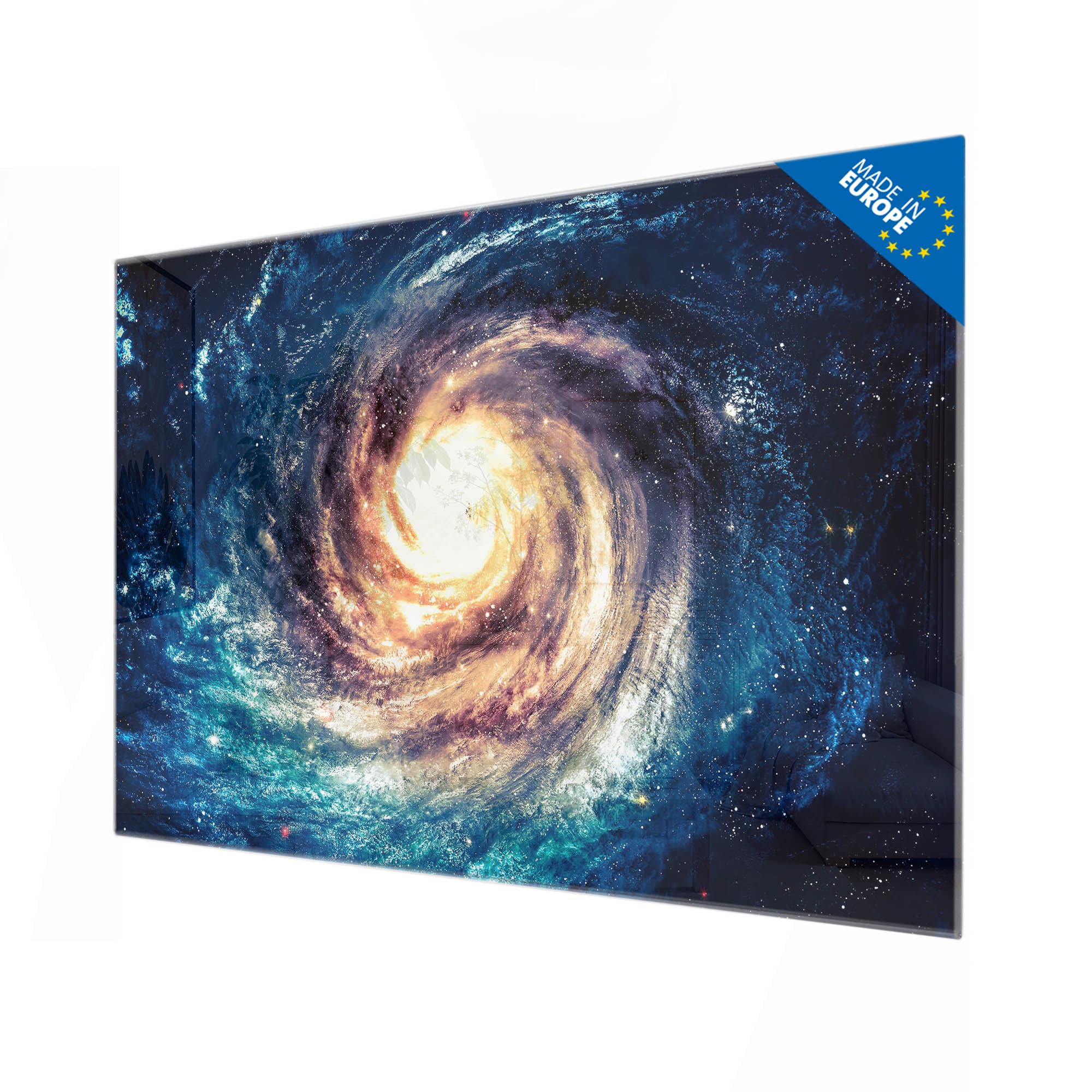 Banjado Magnettafel Sternenwirbel Glas 120x80 cm magnetisch