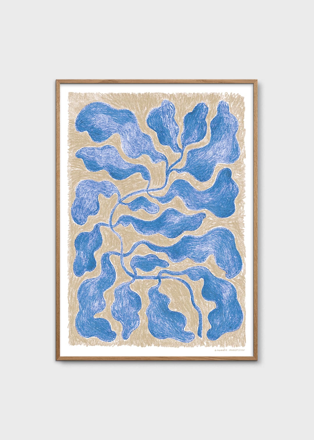 The Poster Club Rhythm Poster 30x40 cm beige blau abstrakt