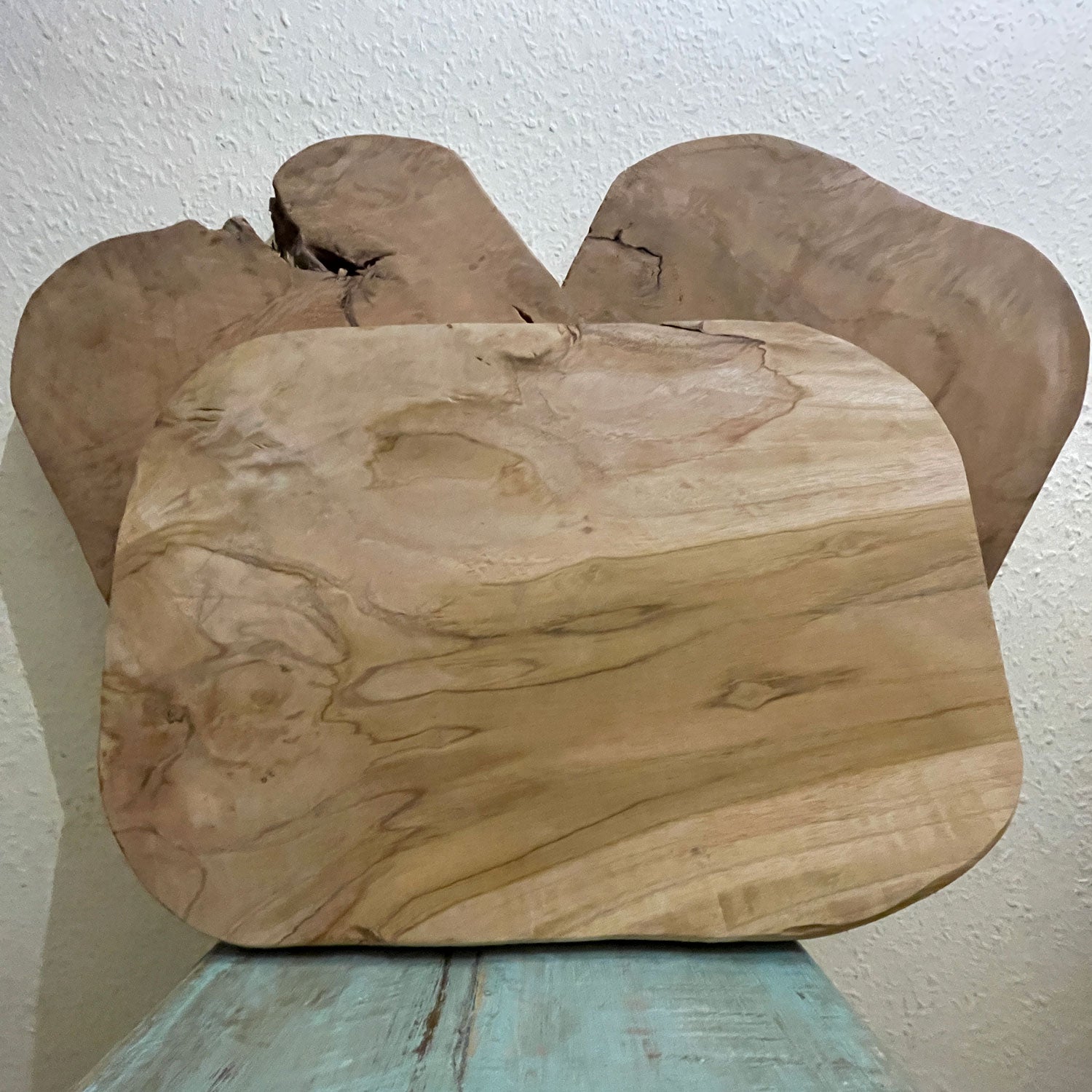 LS-LebenStil Möbel & Wohnen Beistelltisch Teakholz 45cm Braun