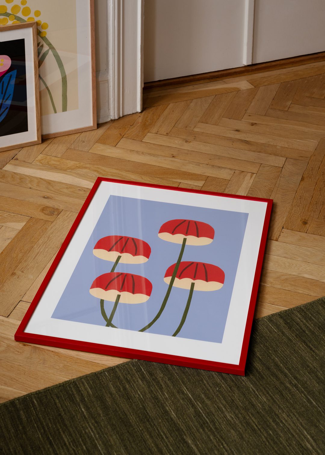 The Poster Club Art Prints Umbrella Mushrooms Poster 30x40 cm Pilzmotiv