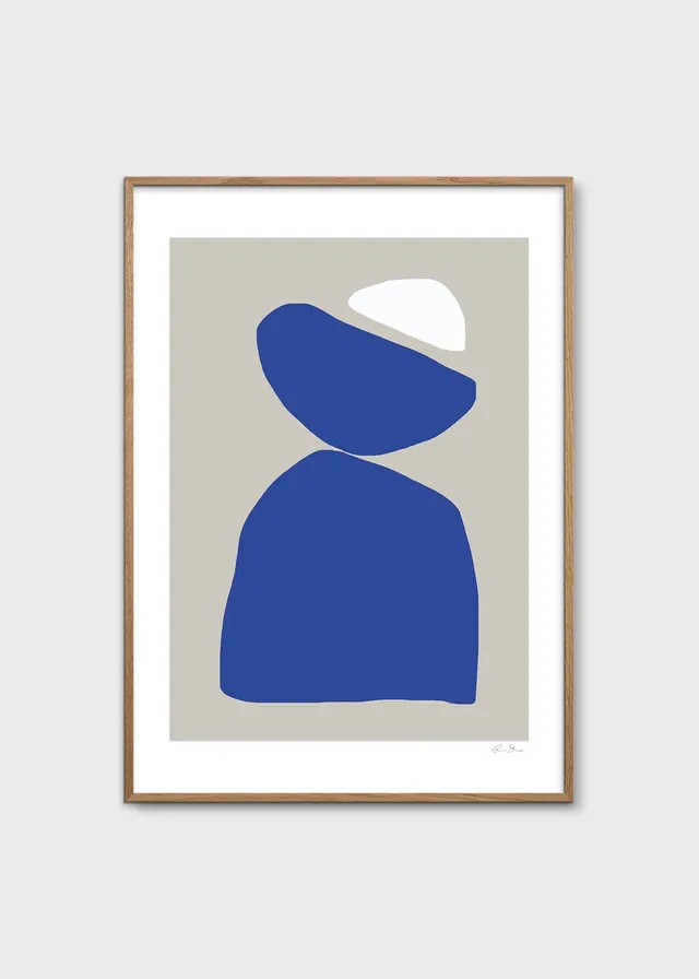 The Poster Club Art Prints Blue Moon Poster 30x40 cm blau