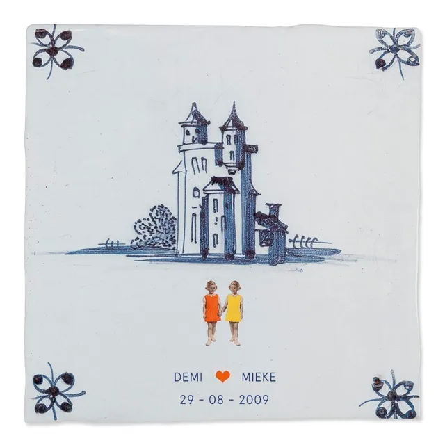 Storytiles Delft Blue Happily Ever After Damen Wandfliese 10x10