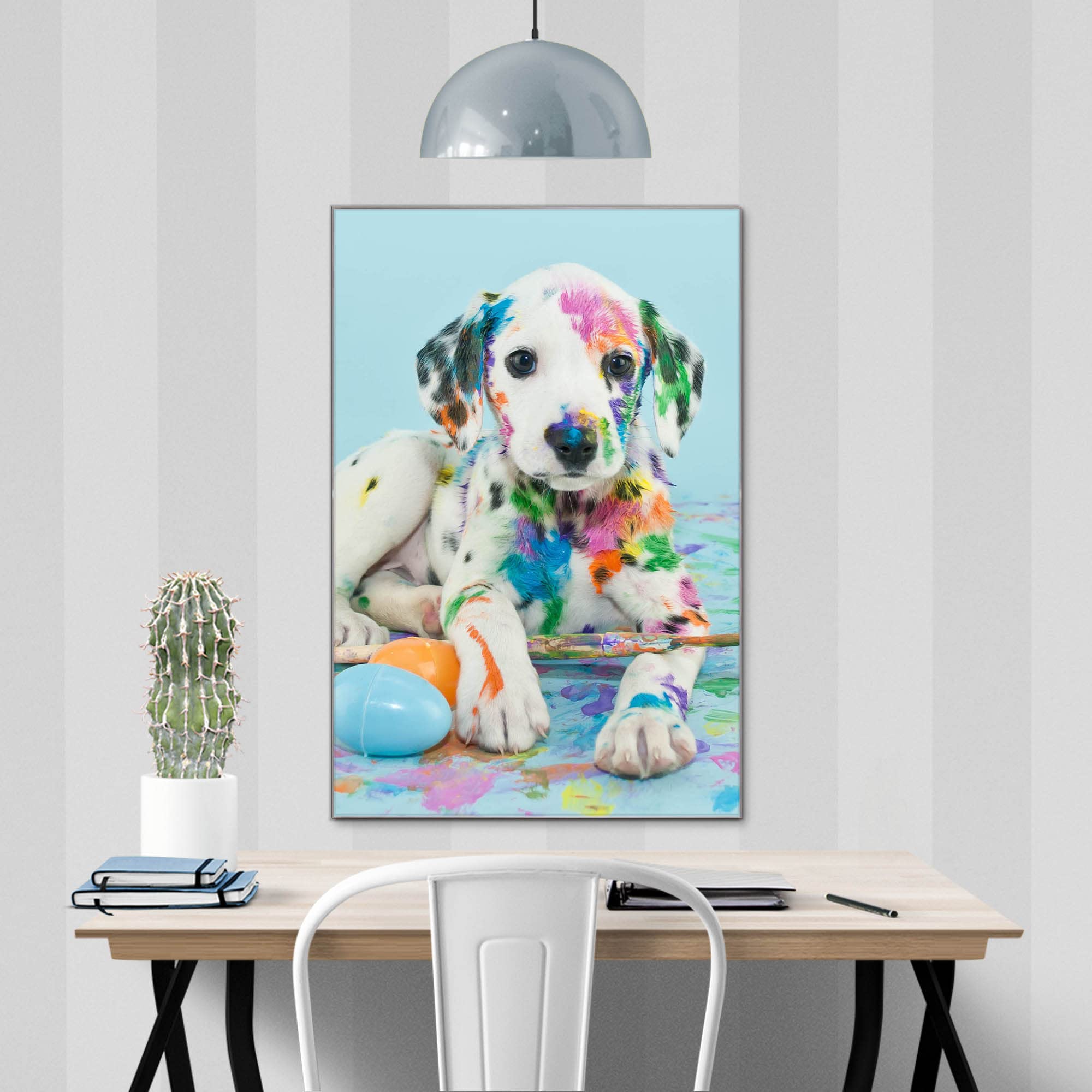 Banjado Magnettafel Glas 40x60cm Magnetboard Bunter Dalmatiner Hund