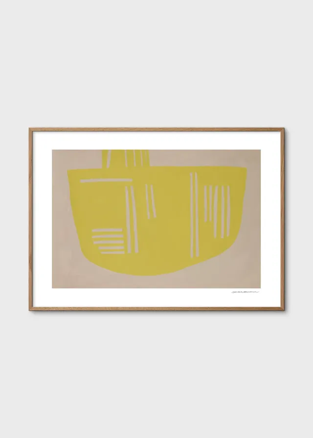 The Poster Club Floating Kunstdruck 30x40 cm Beige Gelb