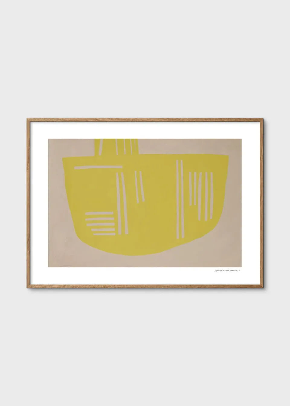 The Poster Club Floating Kunstdruck 30x40 cm Beige Gelb