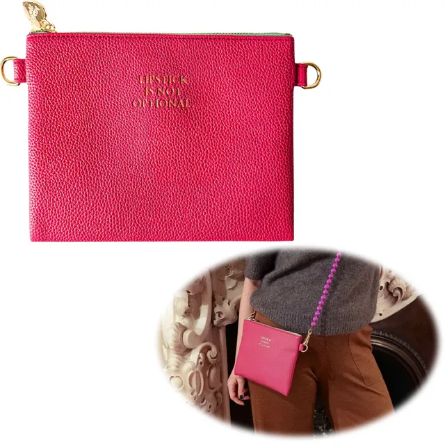 Mimi's Glow Clutch Lia Pink 22cm PU-Leder Handtasche