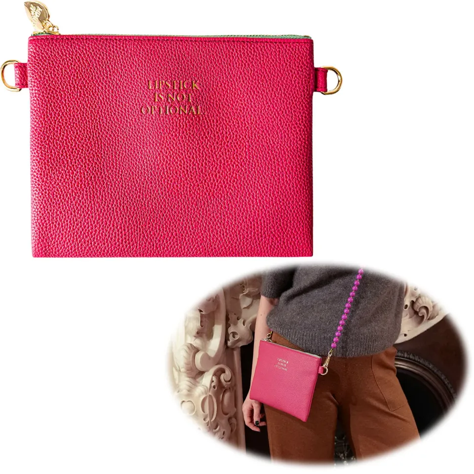 Mimi's Glow Clutch Lia Pink 22cm PU-Leder Handtasche