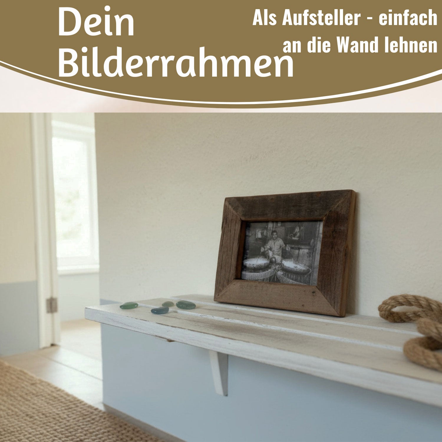 LS-LebenStil Möbel & Wohnen Bilderrahmen 10x15cm Braun Streetwood Holz