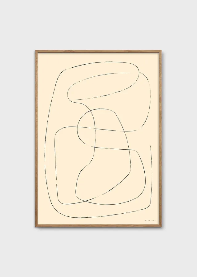 The Poster Club Art Prints Mid 06 Poster 30x40 cm beige-schwarz