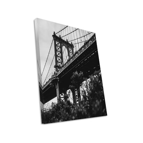 Hustling Sharks Wandbilder Brücke im urbanen Schatten Leinwand 105x70 cm