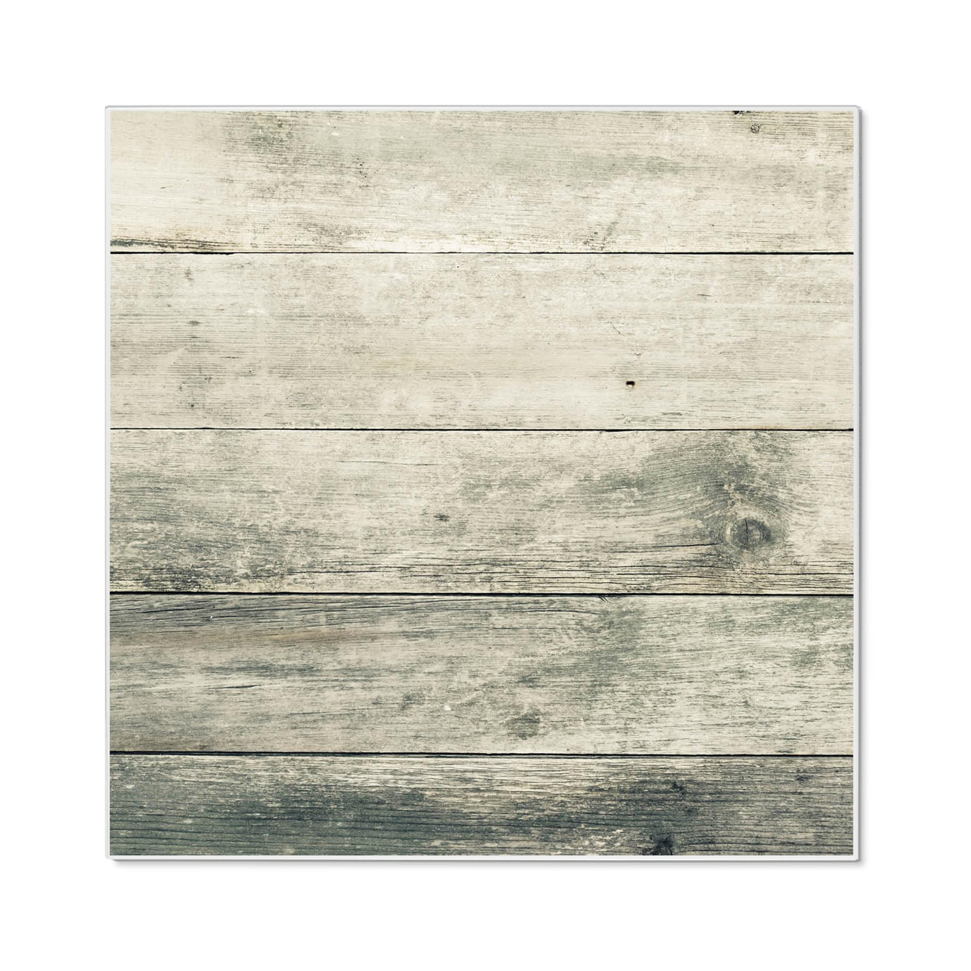 Banjado Magnettafel 50x50 cm Magnetwand Graue Planken