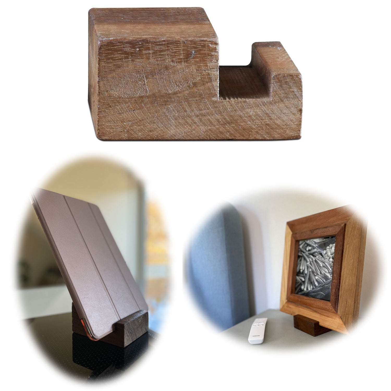LS-LebenStil Vintage Holz Bilderrahmen-Ständer 10x8cm