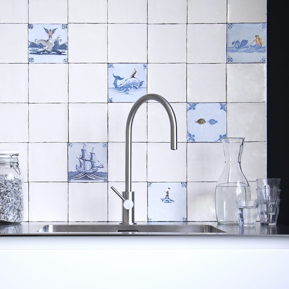 Storytiles Plain tiles Mist grijs Fliese 10x10 cm grau