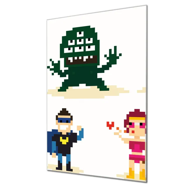 Banjado Magnettafel Superhelden Magnetboard 60x40 cm Kinder