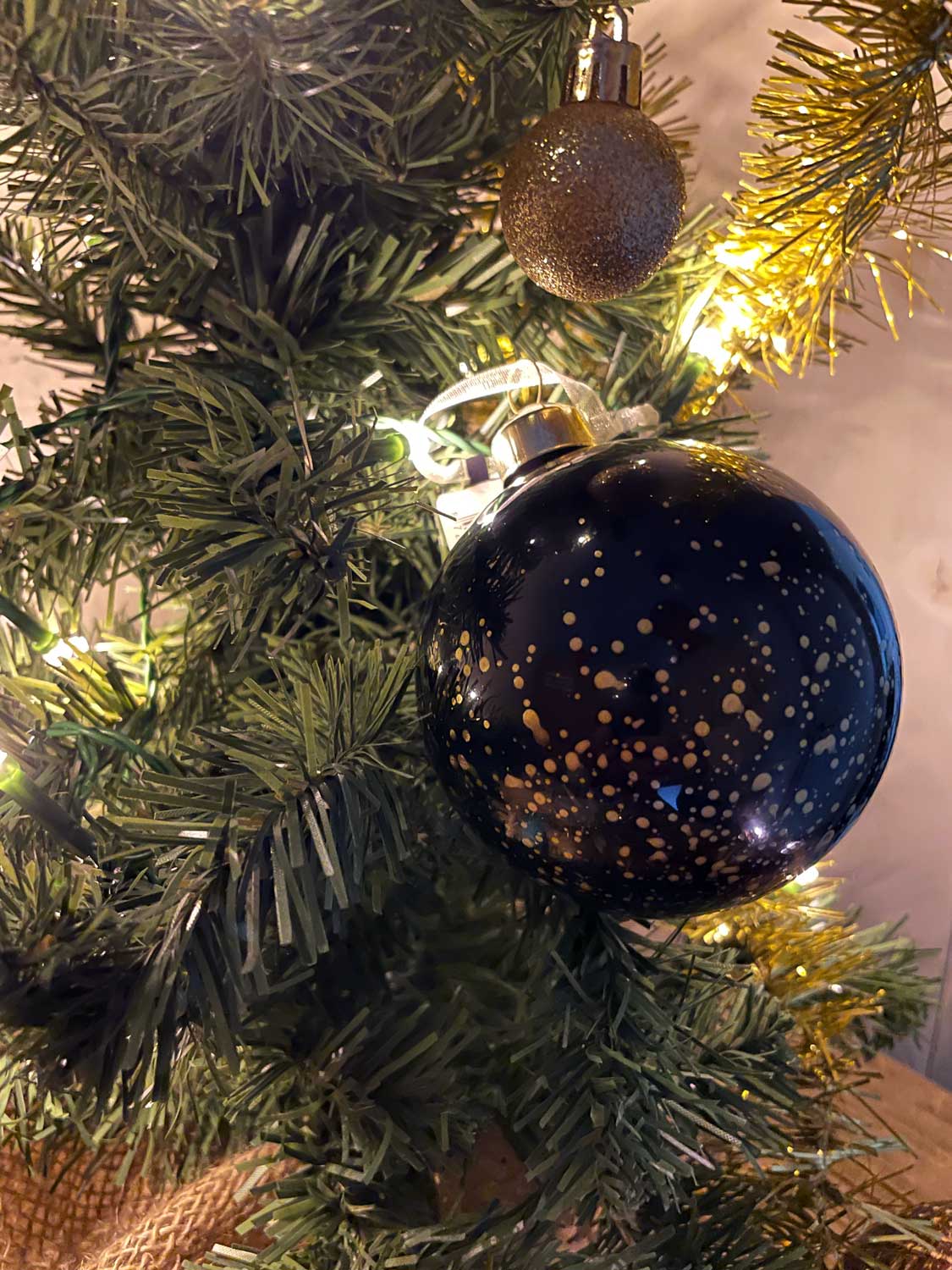 LS-LebenStil Gold Edition Weihnachtskugeln Glas 8cm 4er Set