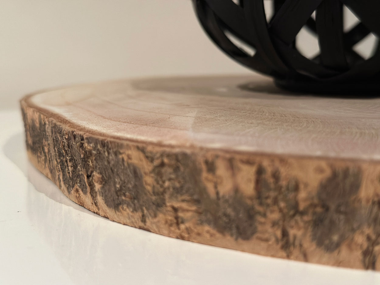 LS-LebenStil Küche & Haushalt Rindenbrett Baumscheibe Ø30cm Holz
