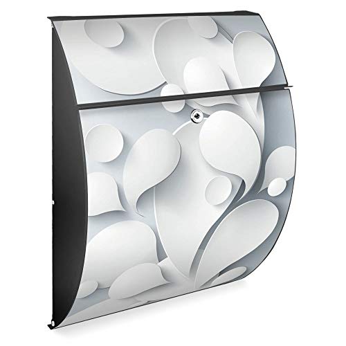 Banjado Riviera 46x33,5x13cm Briefkasten Anthrazit Papiertropfen