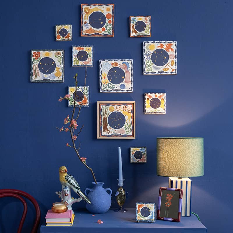 Storytiles Delft Blue Aquarius Wandfliese Sternzeichen Wassermann