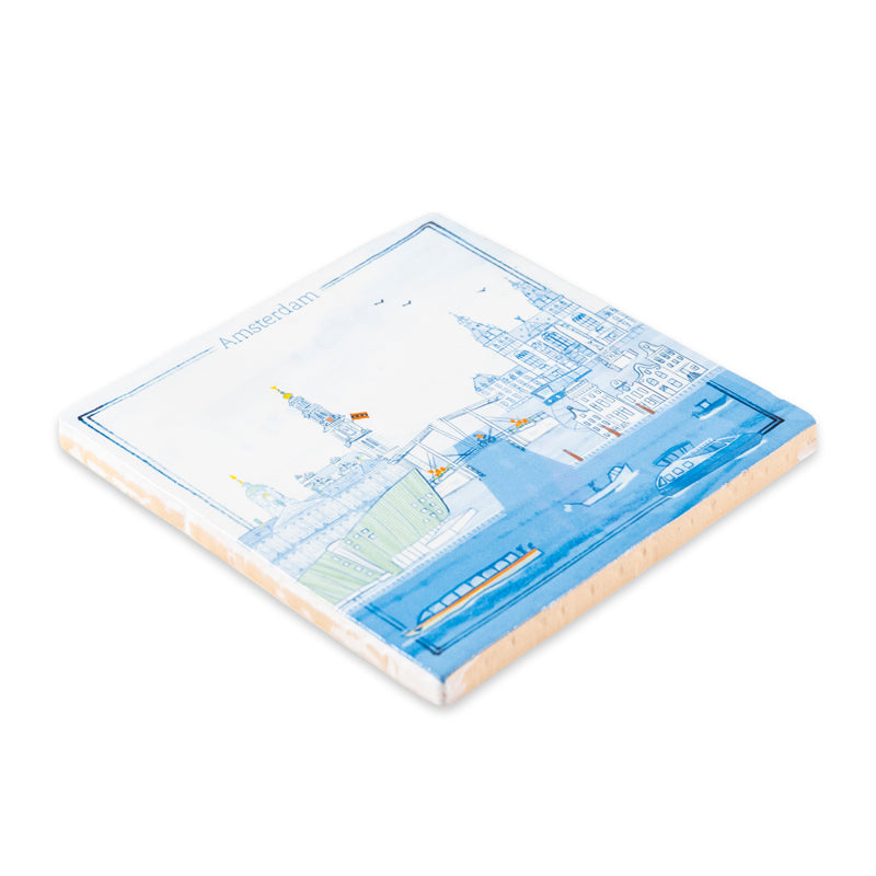 Storytiles Delft Blue Amsterdam Wandfliese S 10x10 cm personalisierbar