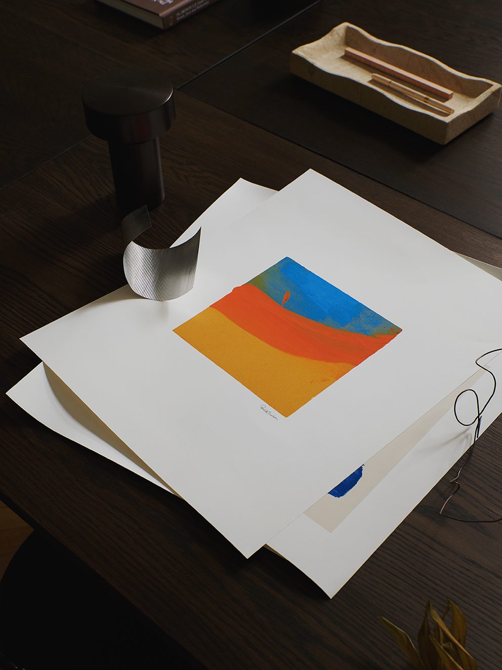 The Poster Club Art Prints Sunset Wave Poster 30x40 cm blau orange