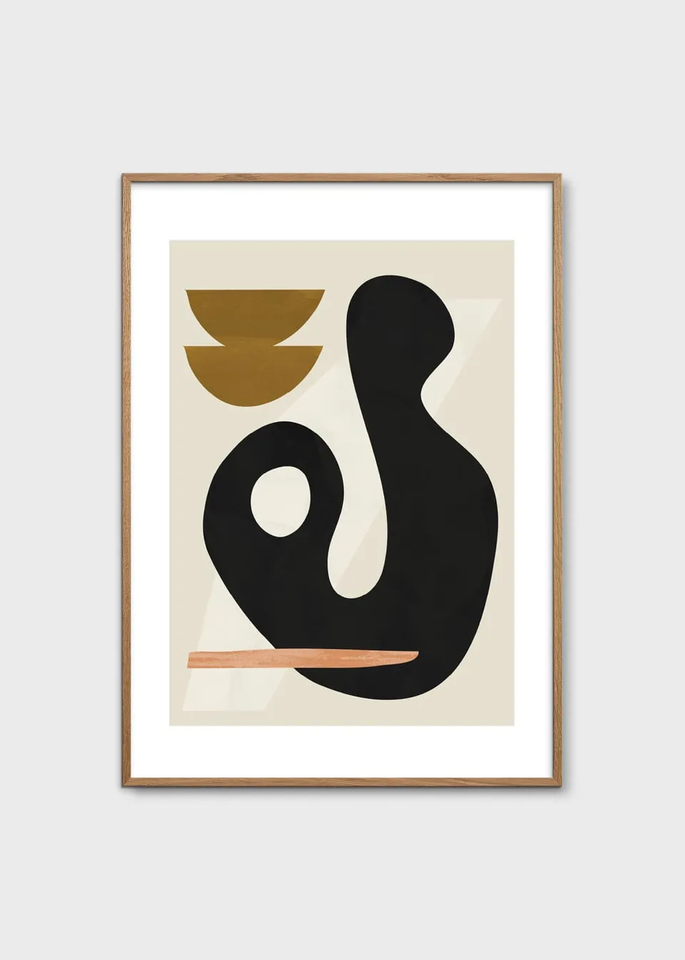 The Poster Club Art Prints Sculptural 01 Poster 30x40 cm gelb