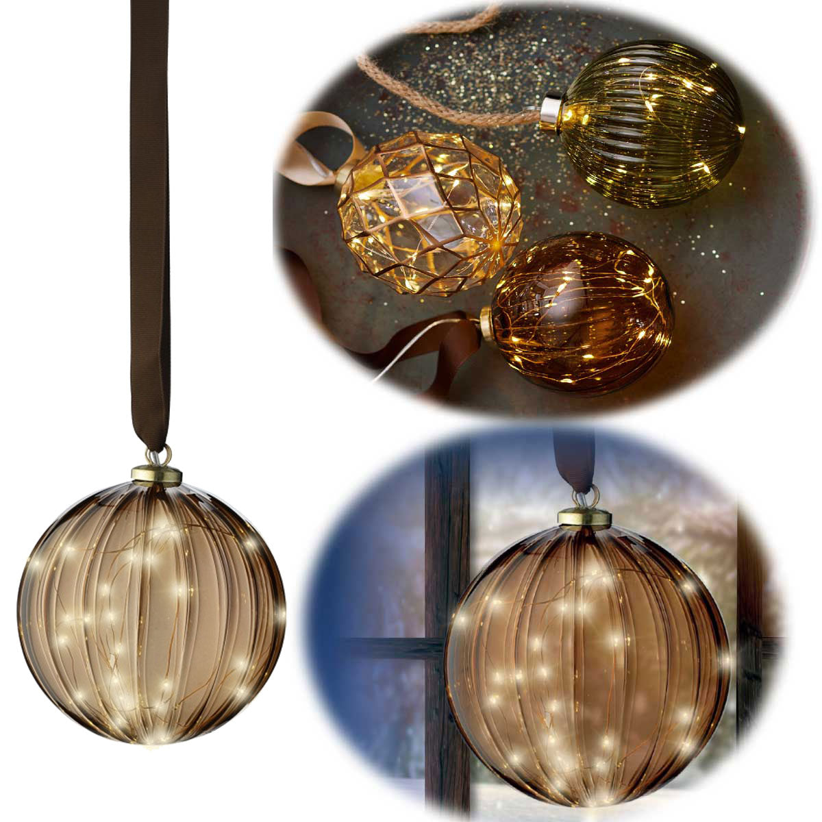 LS-LebenStil Möbel & Wohnen Kampen Lichtkugel 14 cm 30 LED