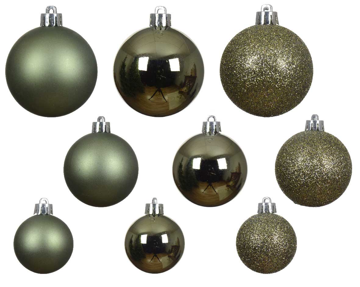LS-LebenStil Möbel & Wohnen Weihnachtskugel 30er Rosmarin Grün bruchsicher