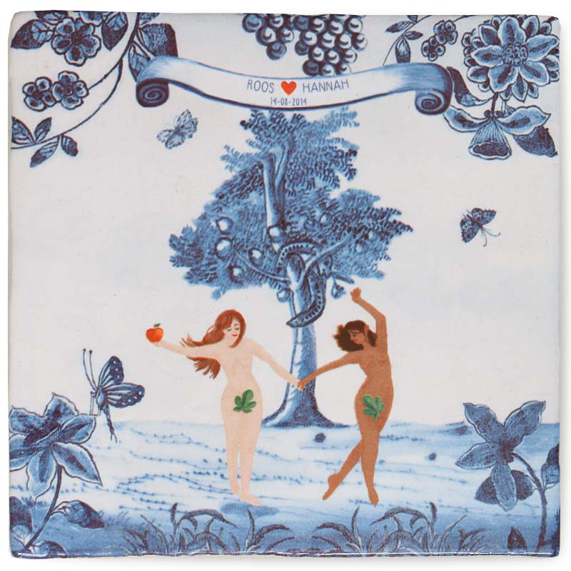 Storytiles Delft Blue Eva Garten Eden Fliese 10x10 cm