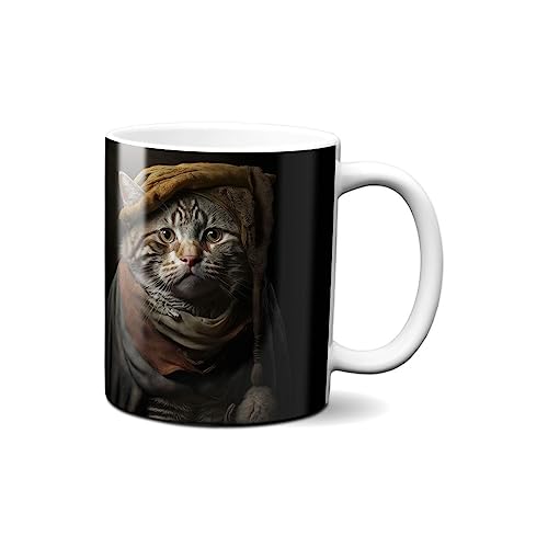 Hustling Sharks Katze Tasse 330ml weiß Tiermotiv Geschenk