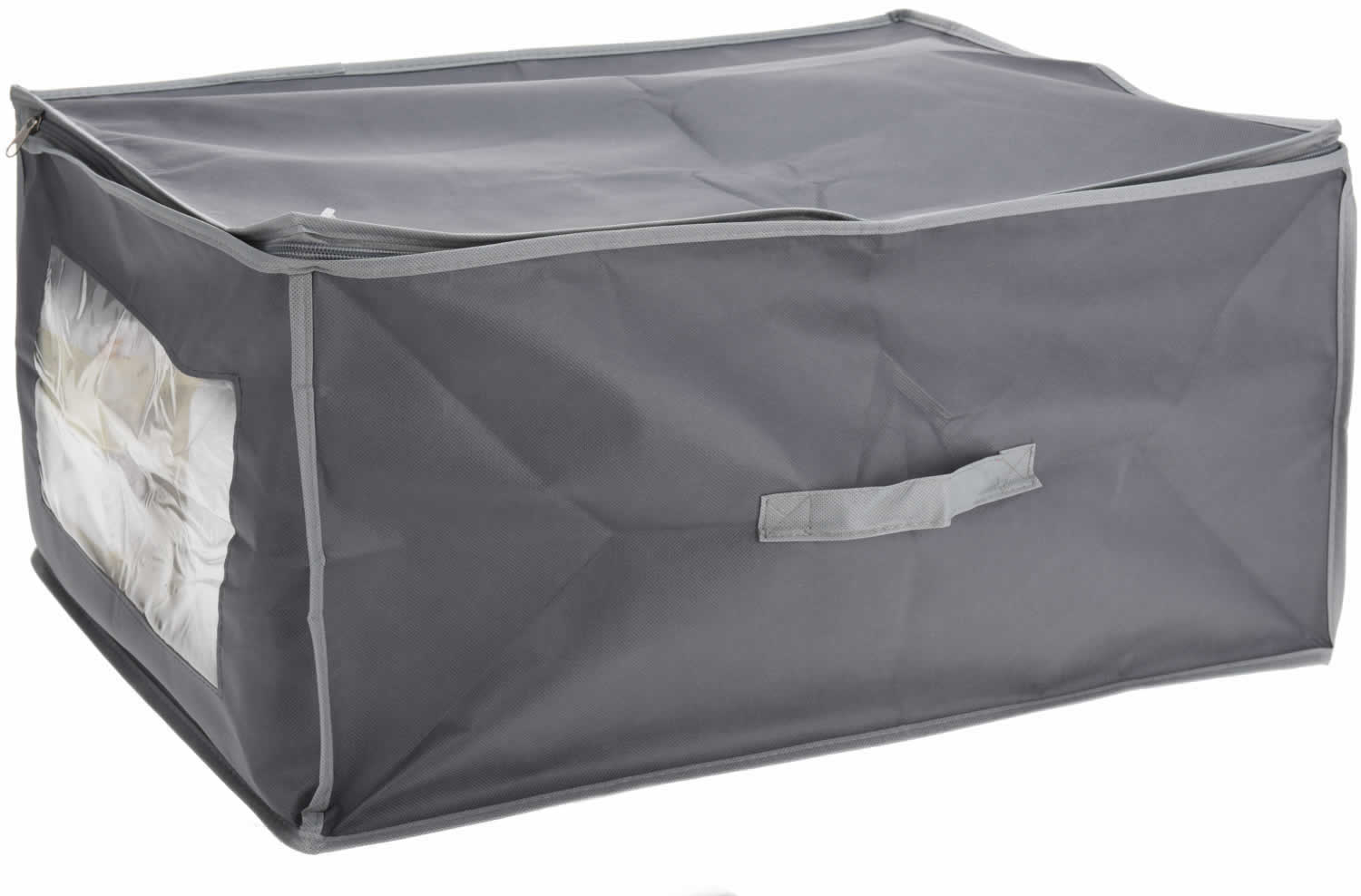 LS-LebenStil Möbel & Wohnen XL Unterbettbox grau 60x45x30cm Vlies
