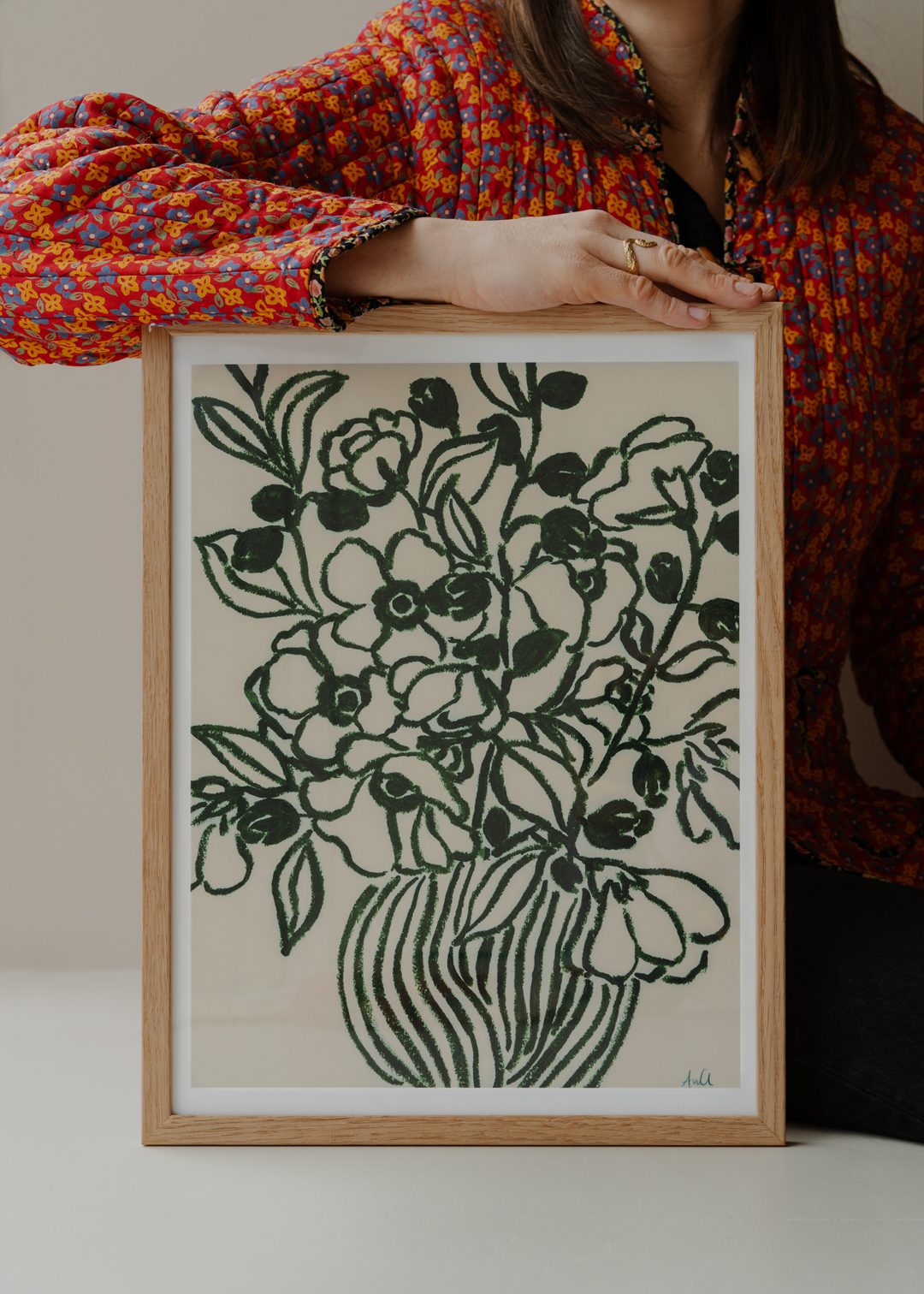 The Poster Club Art Prints Poppy Studies II Poster 30x40 cm grün