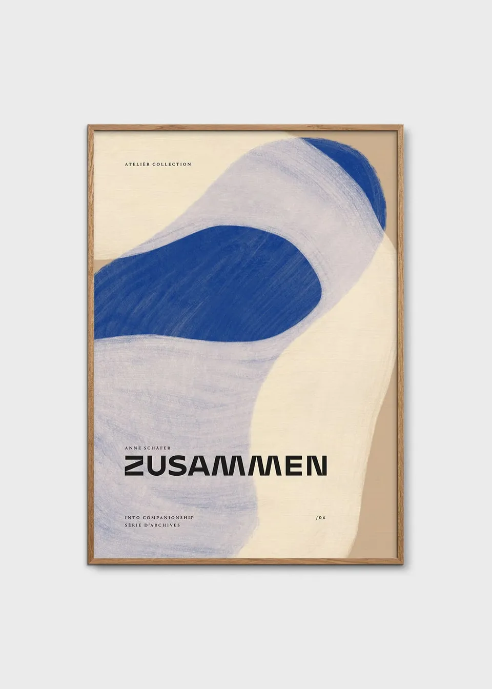 The Poster Club Zusammen Poster 30x40 cm beige