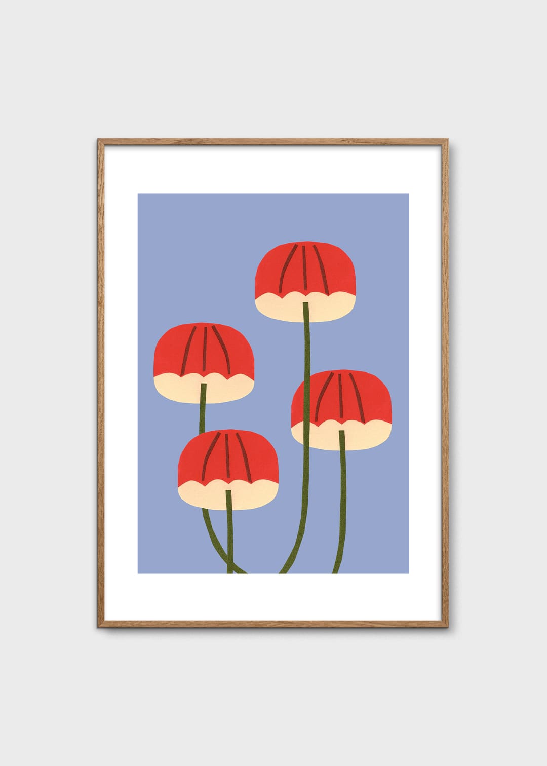 The Poster Club Art Prints Umbrella Mushrooms Poster 30x40 cm Pilzmotiv