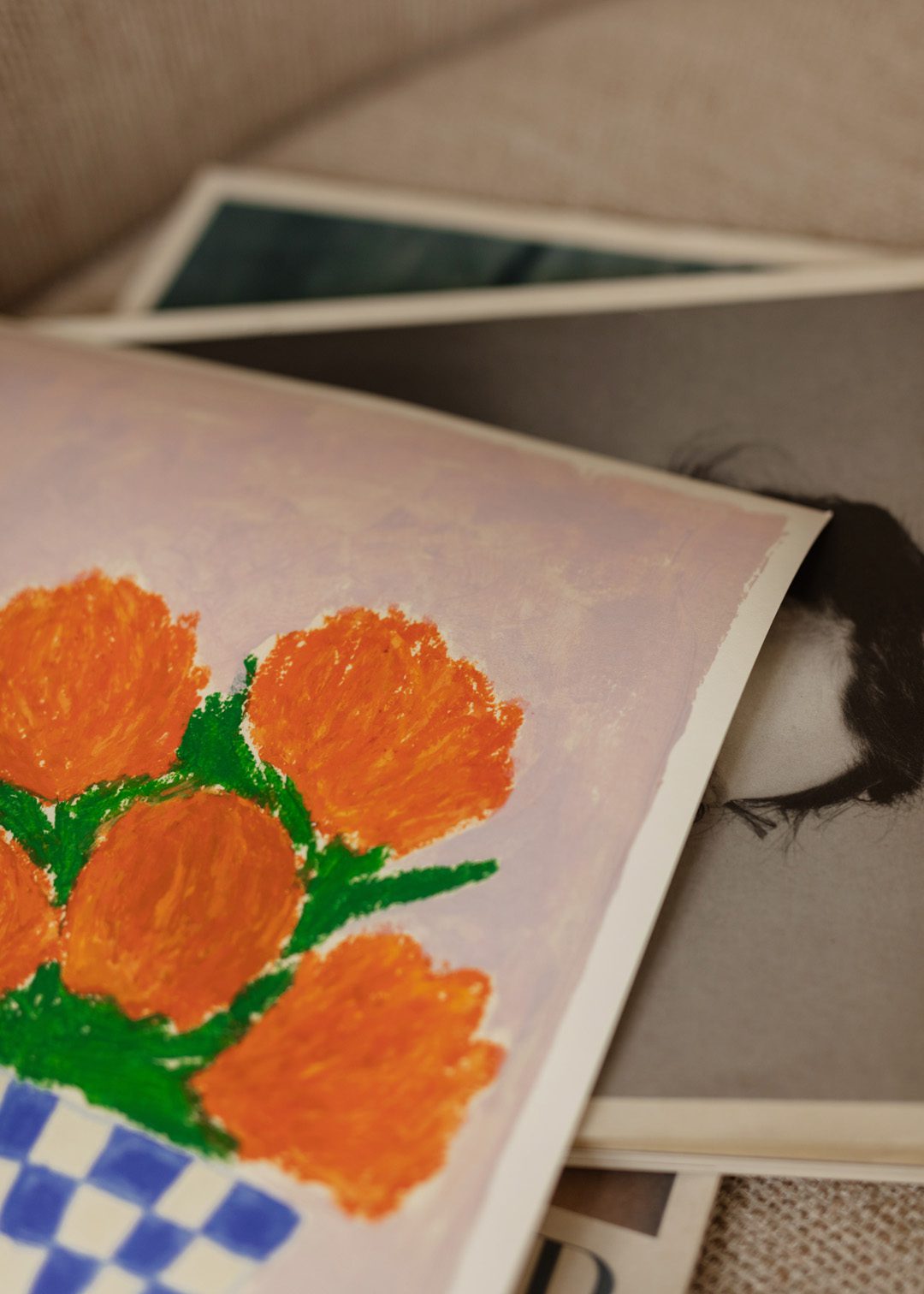 The Poster Club Orange Flowers Poster 30x40 cm orange