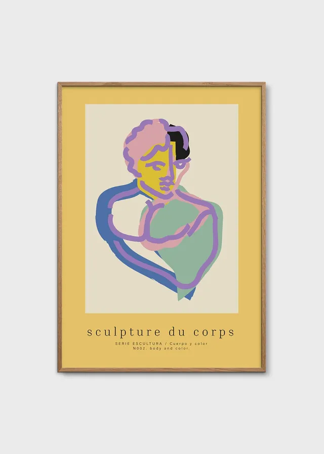 The Poster Club Corps Series Poster A4 lila gelb abstrakt
