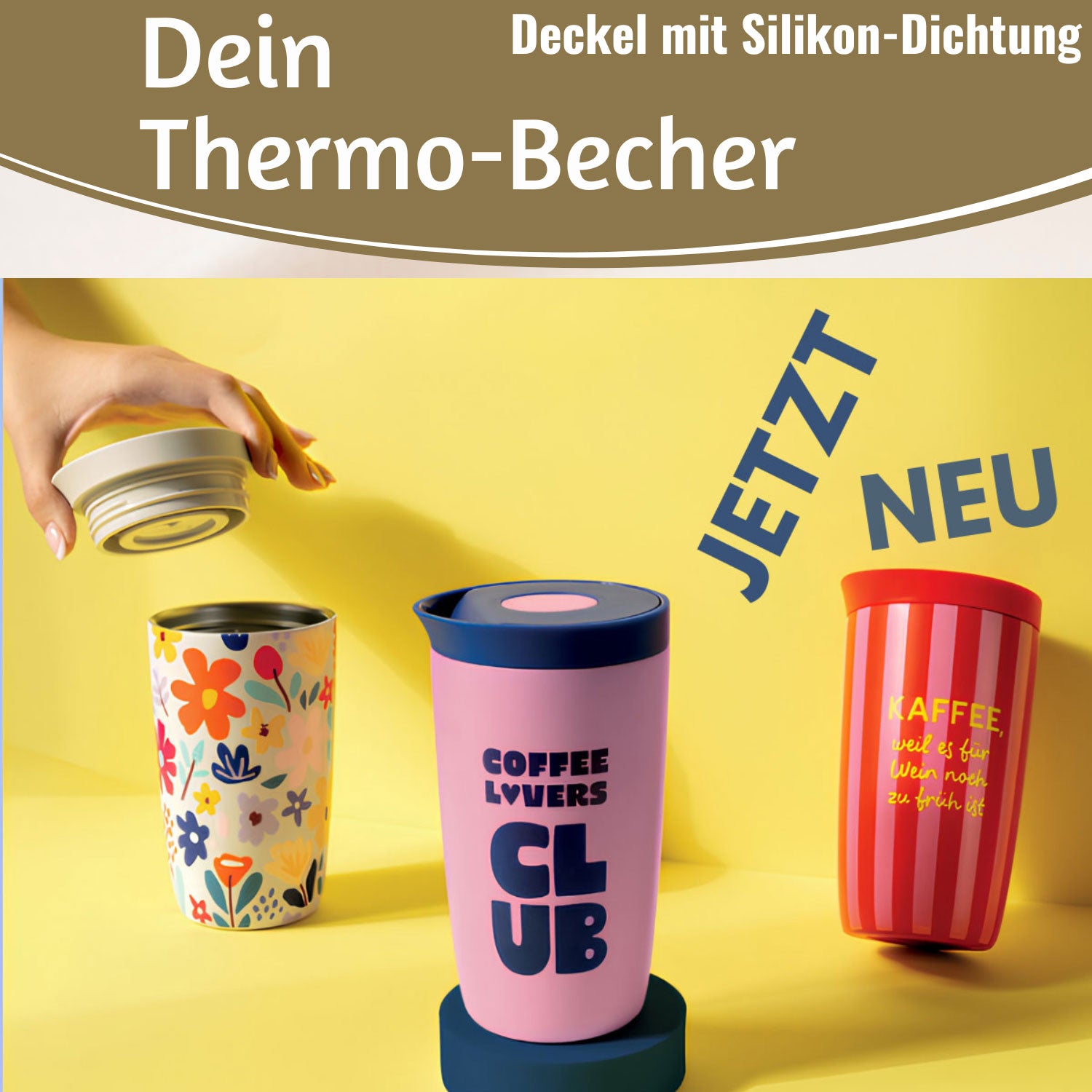 Thermobecher Edelstahl 350ml Coffee Lovers Pink Auslaufsicher