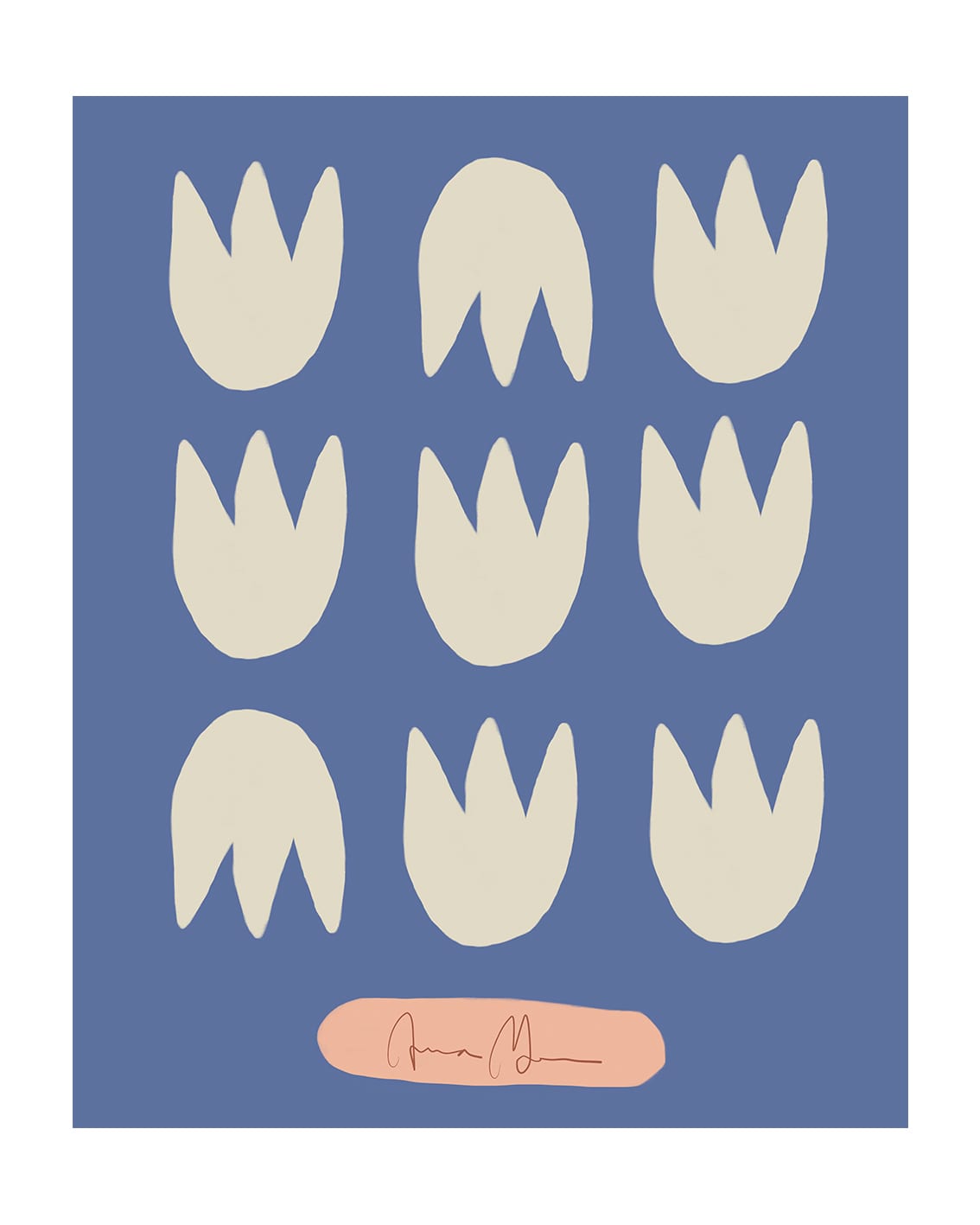 The Poster Club Blue Tulips Poster 40x50 cm blau
